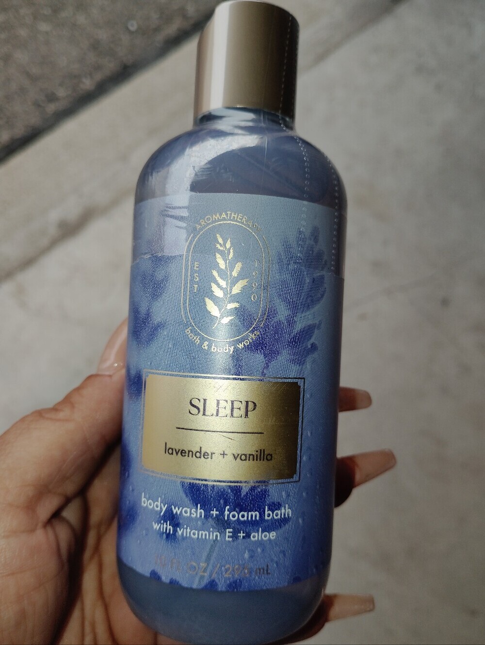 Aromatherapy bath & body works sleep lavender and vanilla body wash plus foam